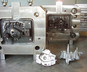 die casting mold and sample
